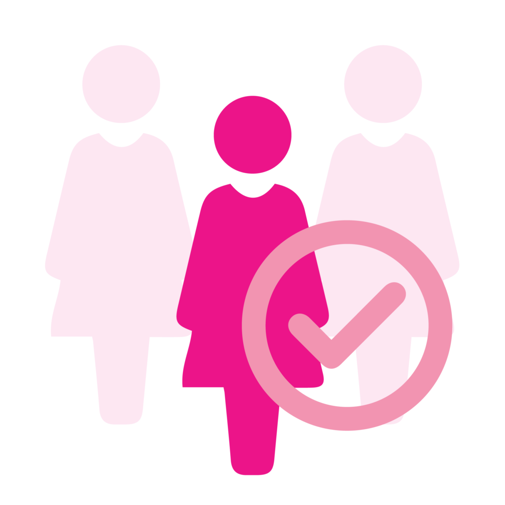 Logo mujer con chulo